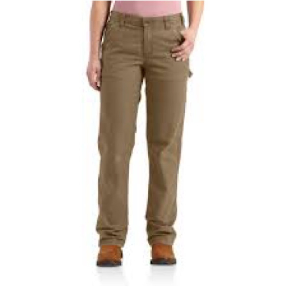 Carhartt. Sz 16 short WOMEN'S RUGGED FLEX LOOSE FIT CANVAS WORK PANT